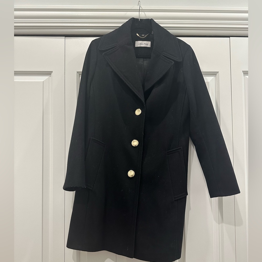 Calvin Klein Wool Winter Pea Coat